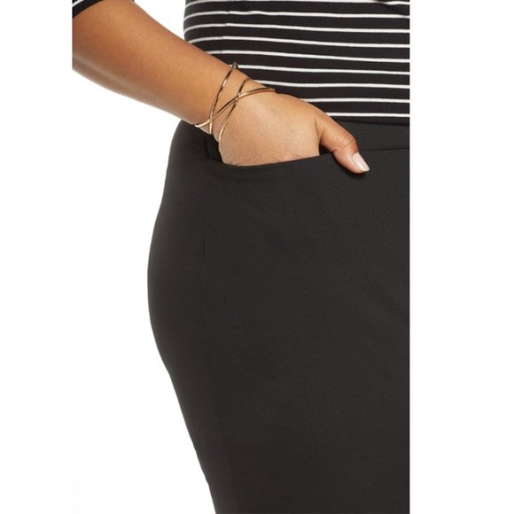 NEW Halogen Straight Leg Slant Pocket Career Trouser Pants Black Plus Size 22 - Picture 3 of 11